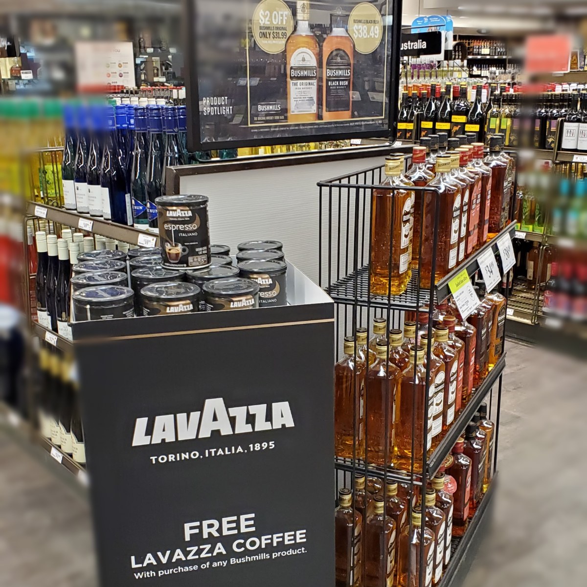 In-store display at Local Wine Shop