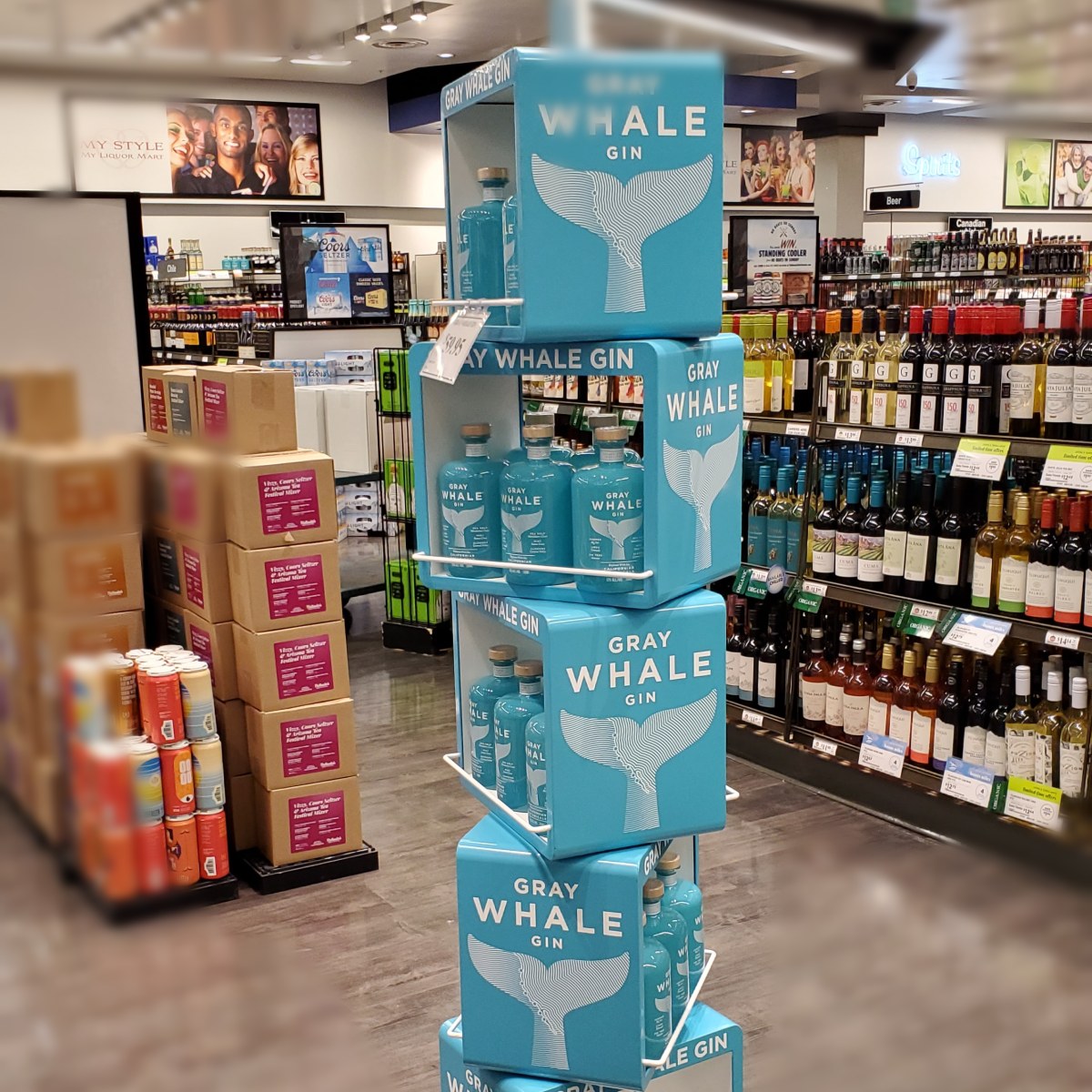 Gray Whale Gin at Local Wine Shop