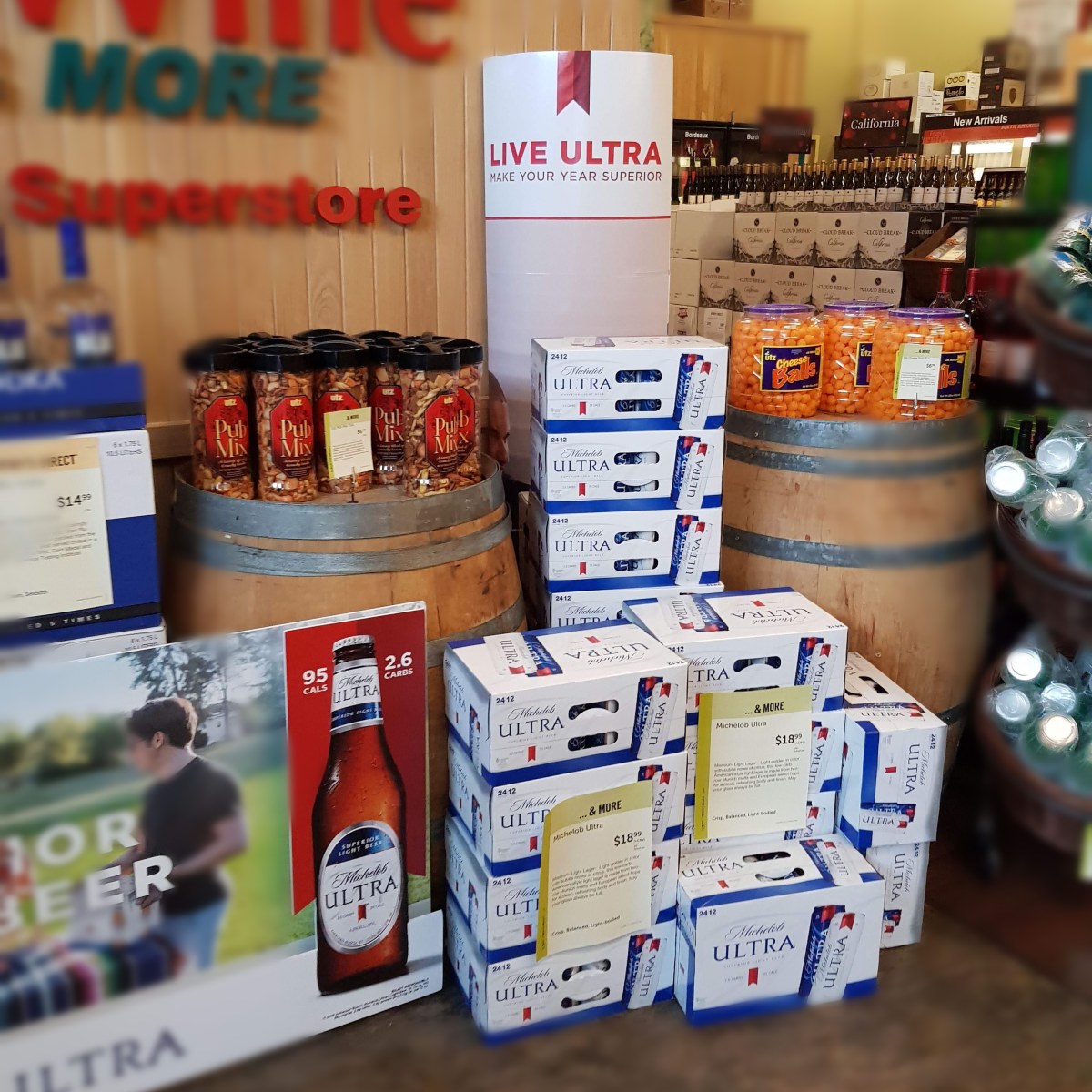 Michelob Ultra at Binny's