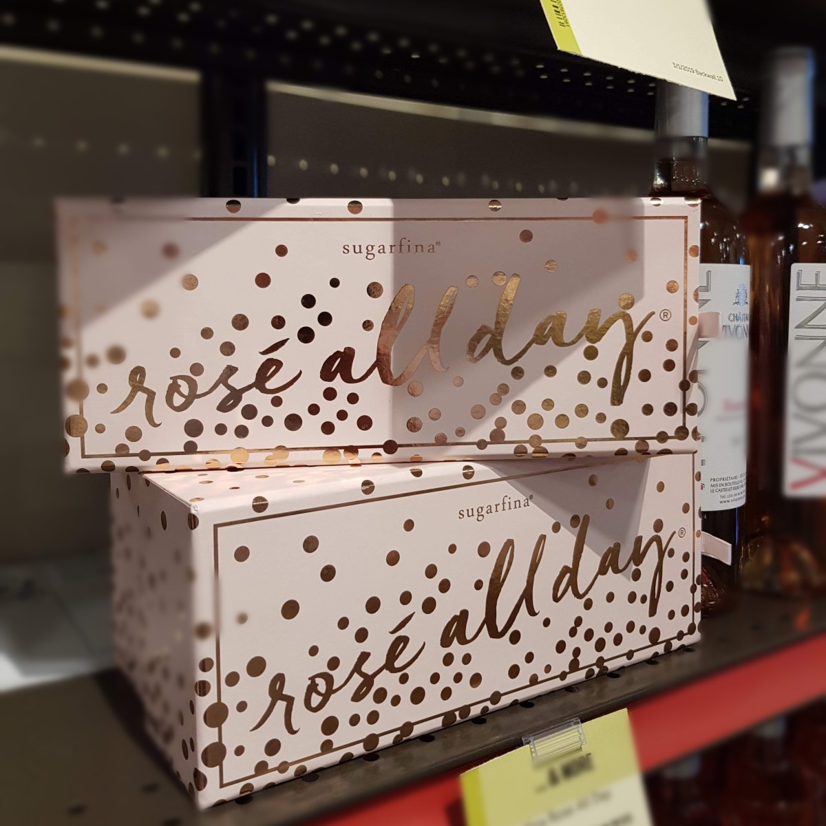 In-store display at Local Wine Shop