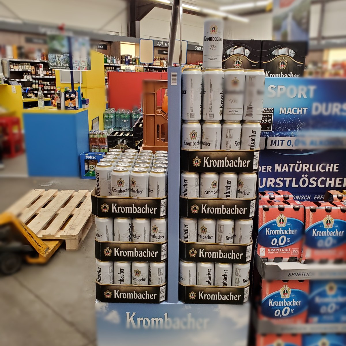 Krombacher at Local Wine Shop