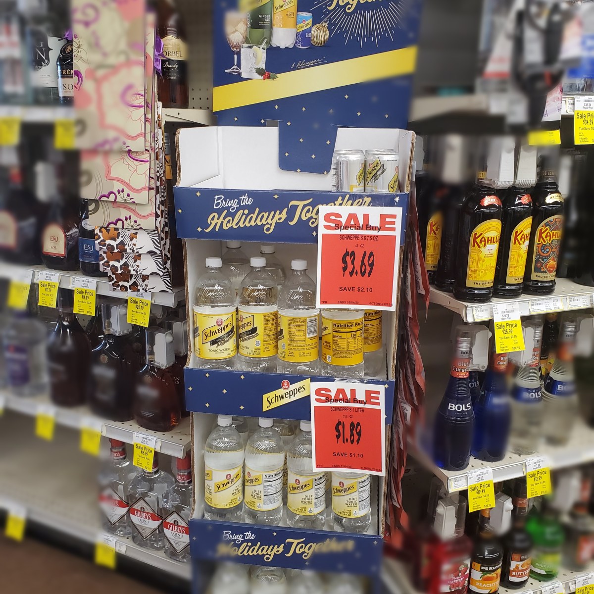 Schweppes at BC Liquor