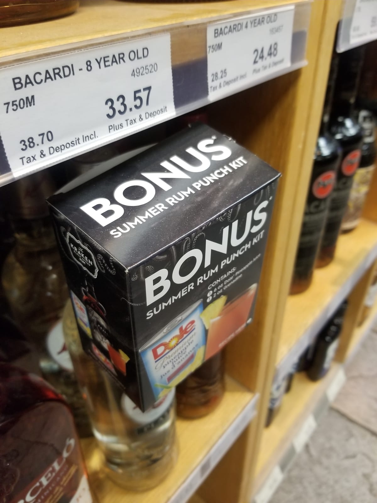 Bacardi at Local Wine Shop