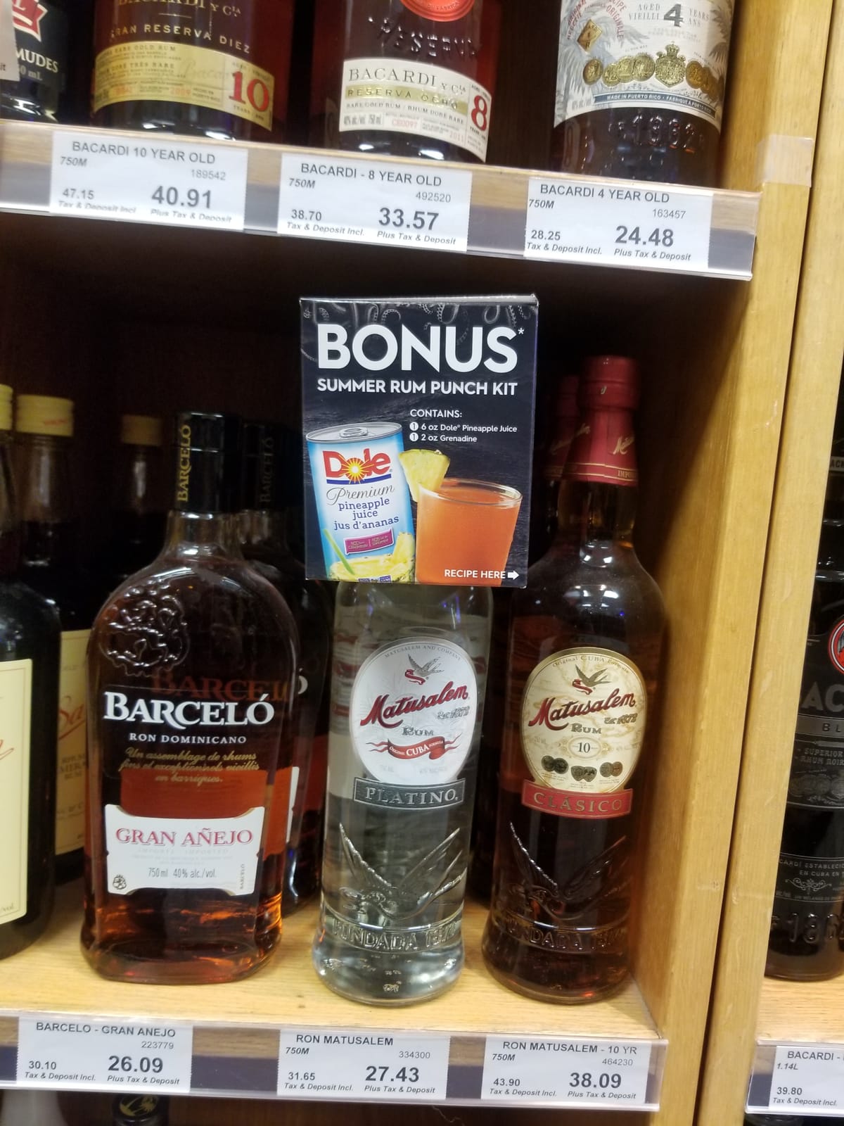 Bacardi at Systembolaget
