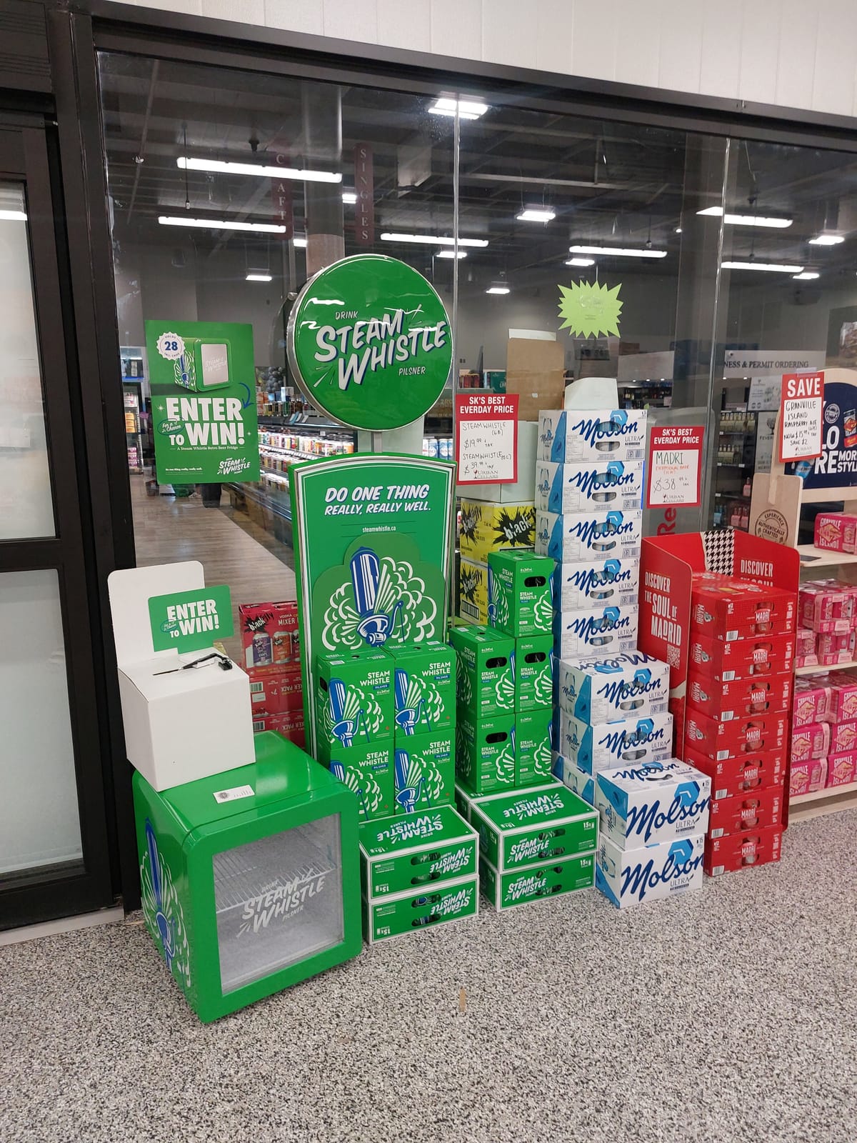 Steam Whistle at Local Wine Shop