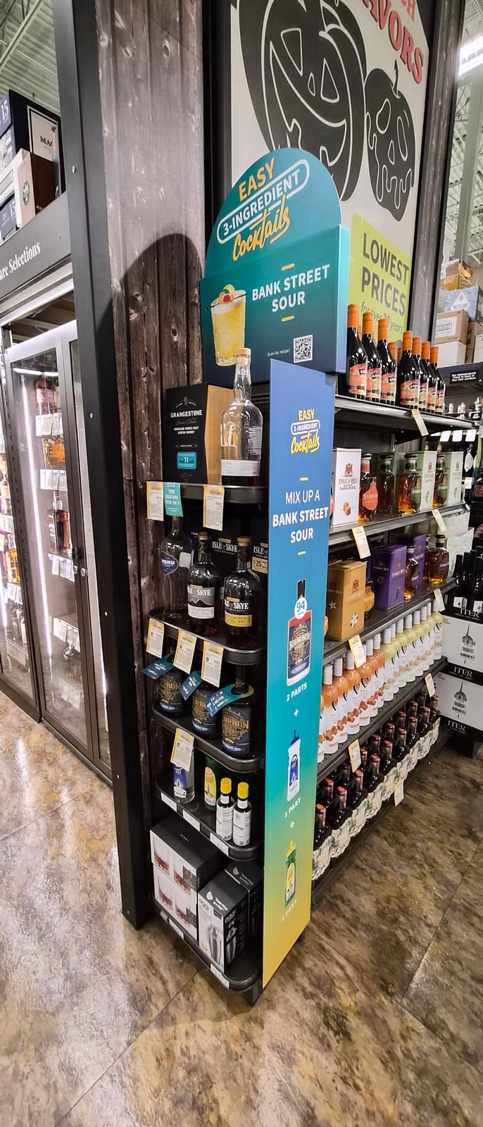 In-store display at Local Wine Shop