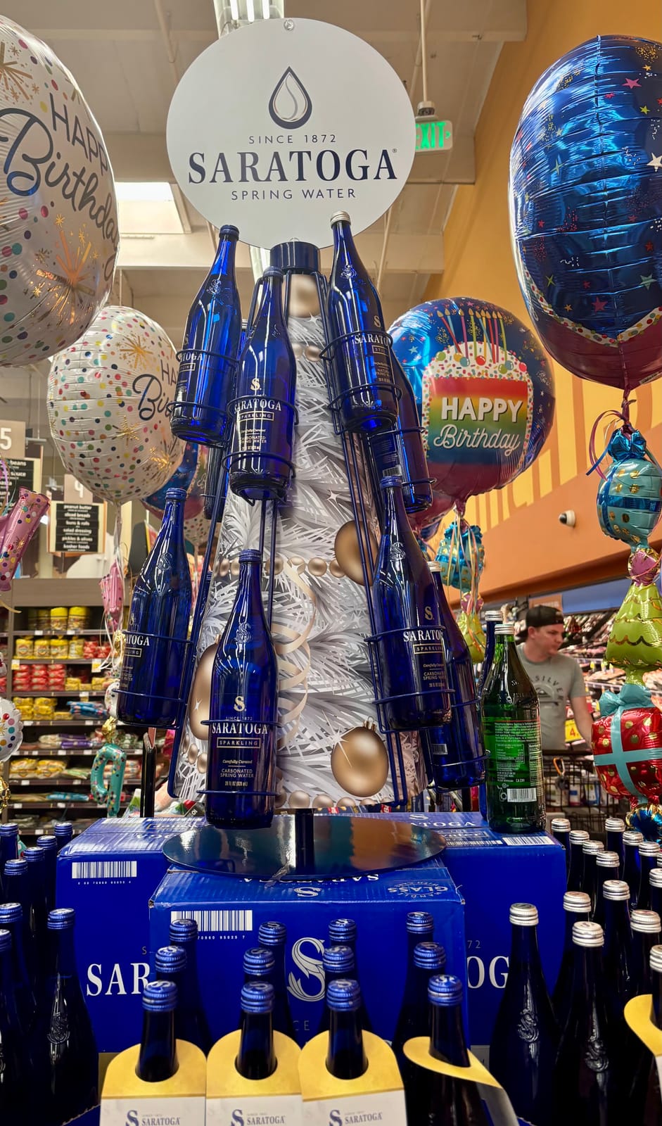 Saratoga Spring Water at Local Wine Shop