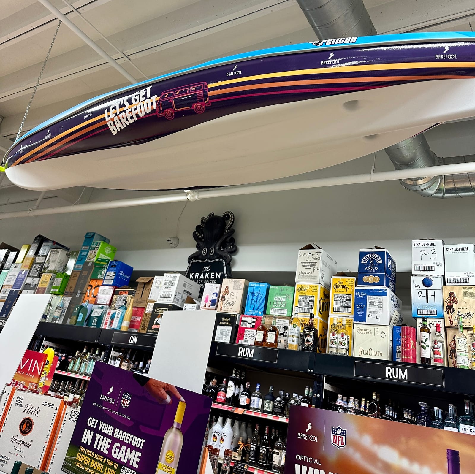 Barefoot at Local Wine Shop