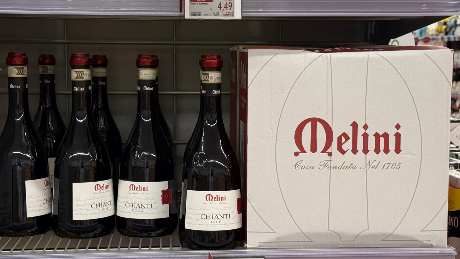 Melini at BC Liquor