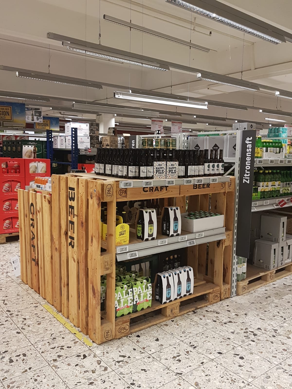 In-store display at Waitrose